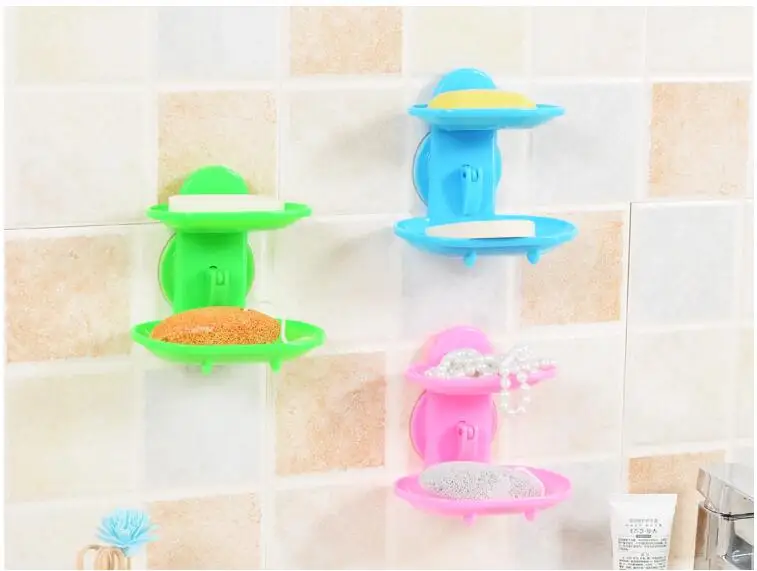 Органка 1 шт. двухслойный держатель для мыла на присоске аксессуары ванной