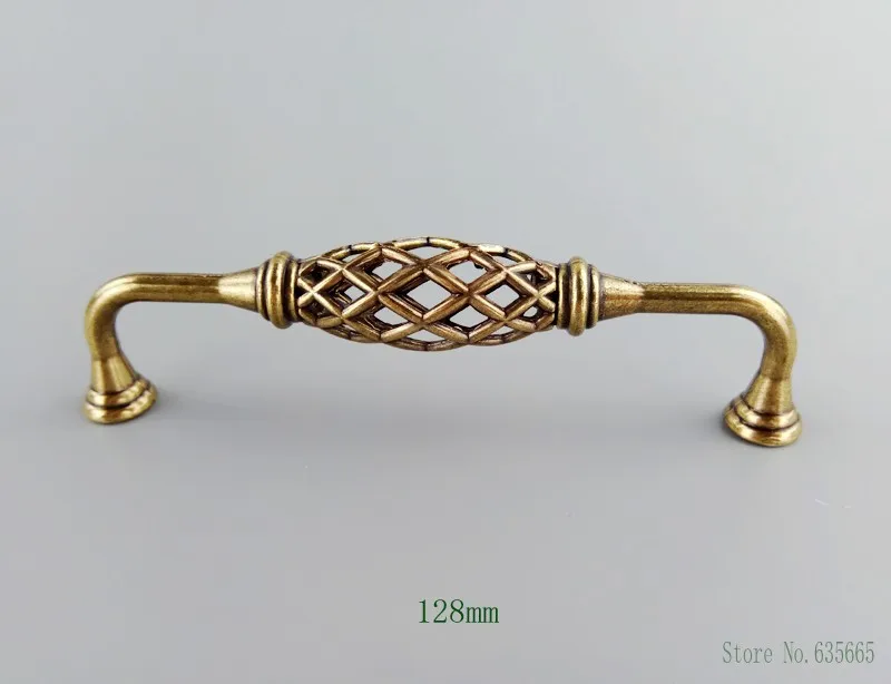 Античная бронзовая винтовая клетка для птиц художественные мебельные ручки