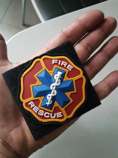 Пожарная и спасательная 3D ПВХ EMS медик красный синий крест MORALE цветная нашивка пожарная спасательная Мальтийская звезда жизни ПВХ нашивка с надписью значок
