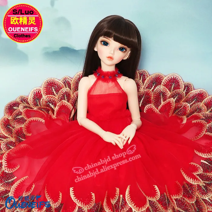 BJD Cothes 1/4, платье в китайском стиле, элегантное и благородное платье в стиле павлина для Minifee Fairyland, YF4-140 для тела, куклы, аксессуары