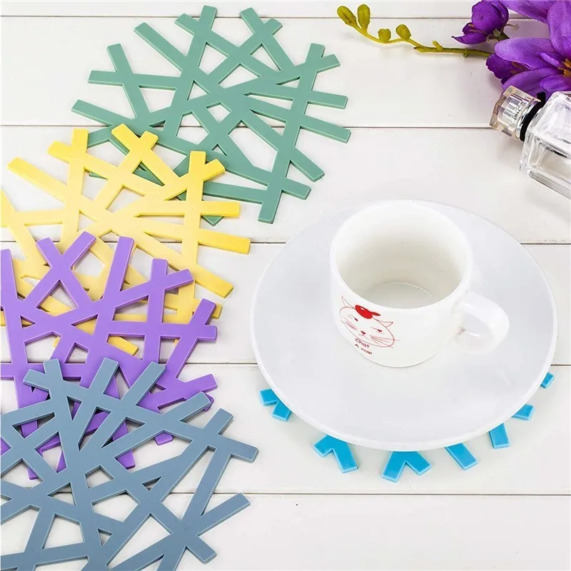 1 шт. европейский стиль силиконовый подстаканник шикарная чашка в форме снежинок
