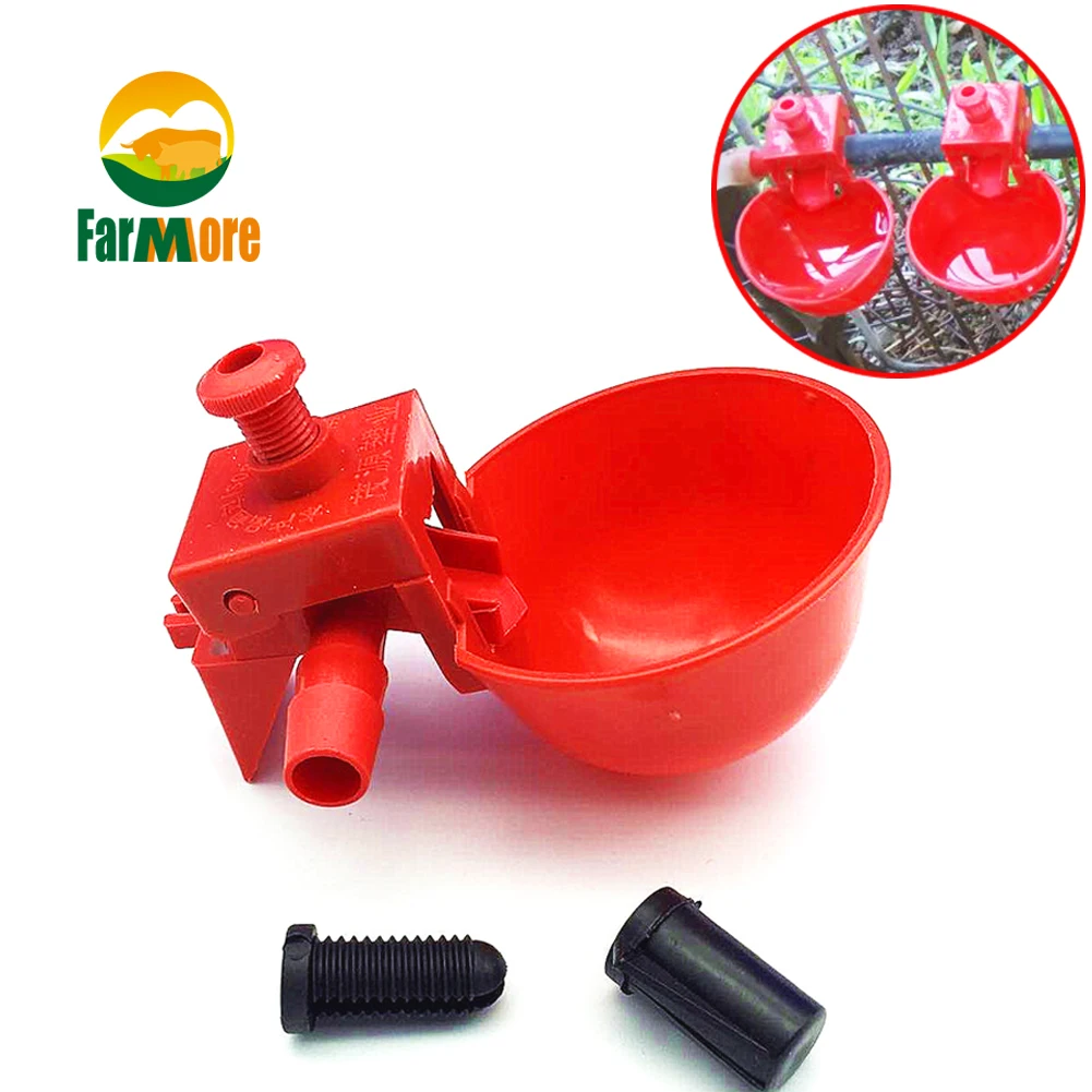 

20pcs Bird Cage Chick Coop Feed Quail Drinking Cups Chicken Water Bowl Pigeon Automatic Water Feeder Farm Animal Tool