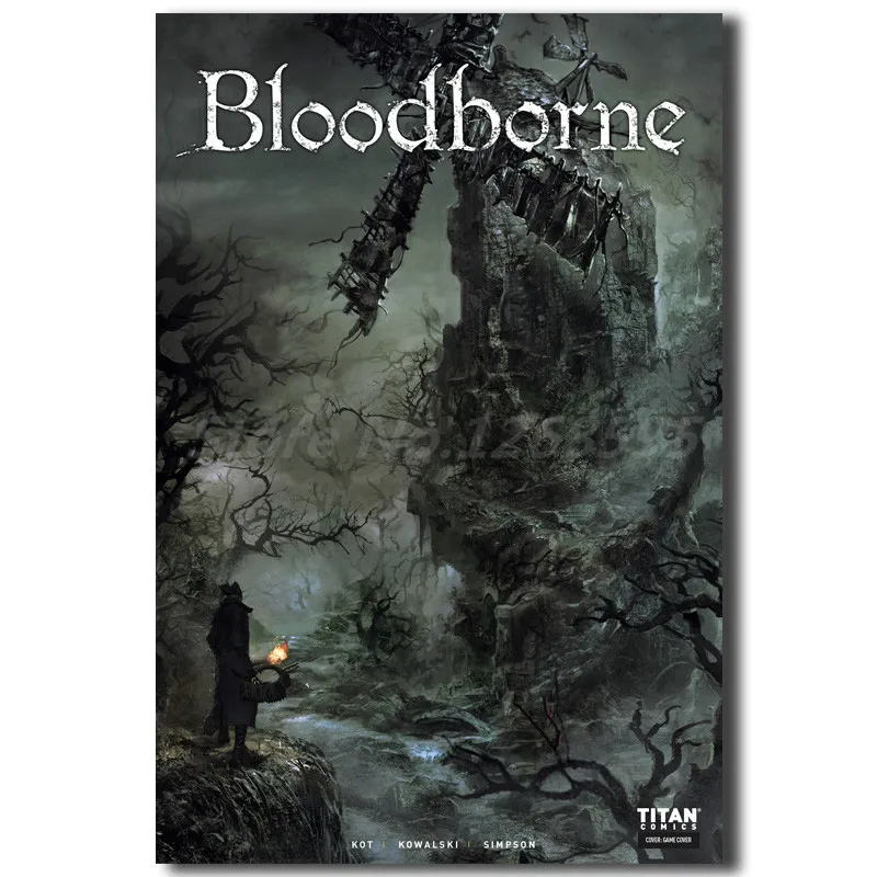 Игра Bloodborne Обложка HD стеновое Искусство Холст плакат и печать холст Картина