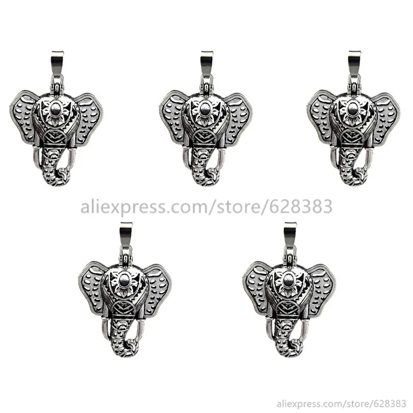 5 шт. цветок слон Кулон &quotГолова&quot с распылением ароматерапевтического эфирного