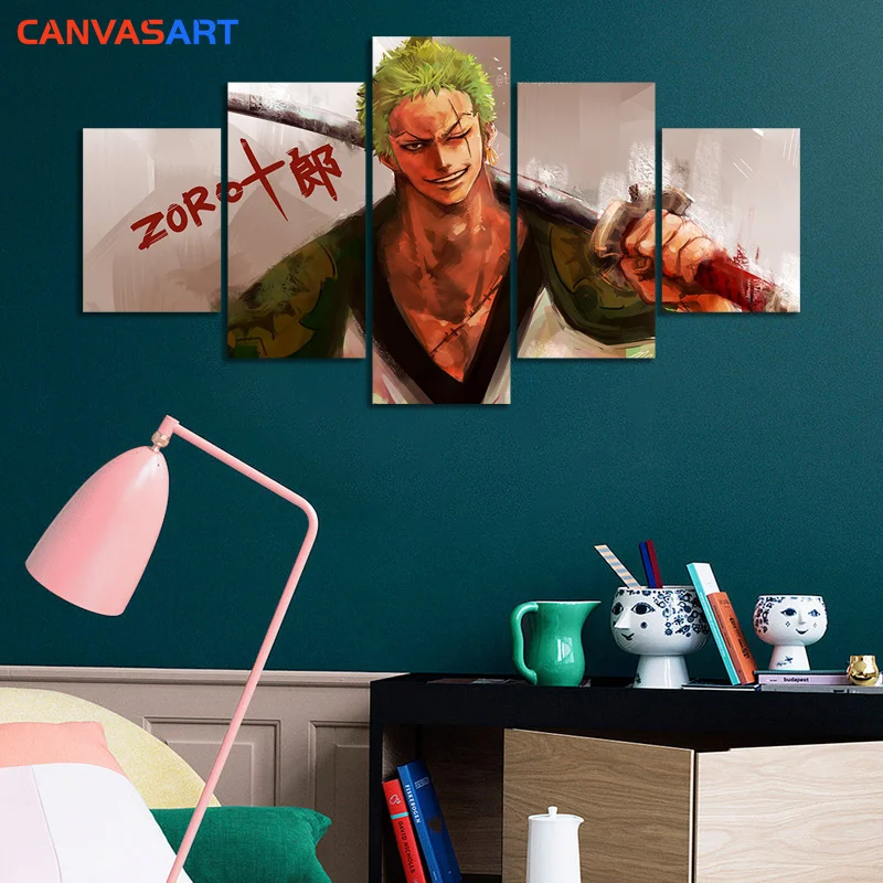 Canvas Art Anime One Piece Zoro Poster Manga Painting Wall Room Decoration | Дом и сад
