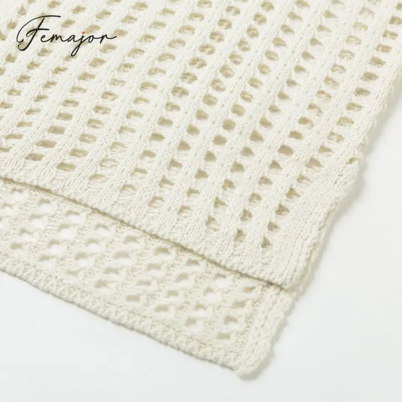 Фото Femajor Women Autumn Solid Color Cardigan Casual Thin Long Sleeve Knitted Coat Hollow out Stitch Mujer Plus Size Jacket Femajor Women Autumn Solid Color Cardigan Casual Thin Long Sleeve Knitted Coat Hollow out Stitch Mujer Plus Size Jacket