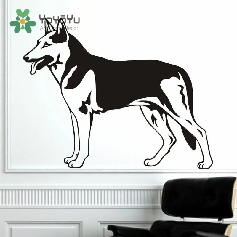 Съемная настенная виниловая наклейка на стену с изображением собаки немецкой