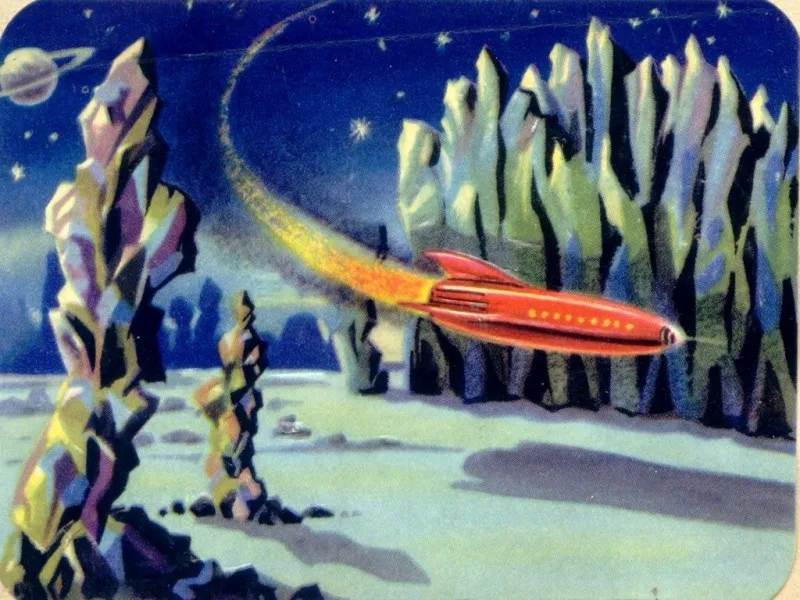 Starship Red Cross Sci-Fi Illustration Kids Vintage Art Decorative Kraft Poster Canvas Painting Wall Sticker Home Decor Gift | Дом и сад