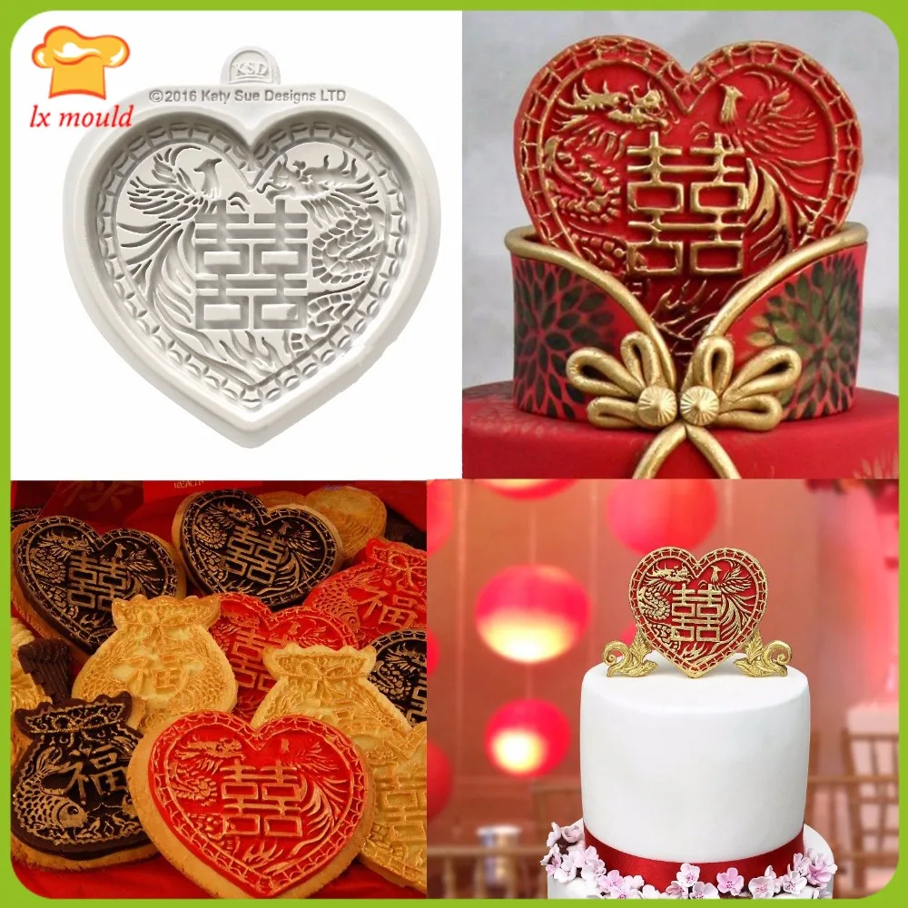 

Sugar Art Mould Chocolate Sugar Art Mold Xi Font Chinese Fu Bag