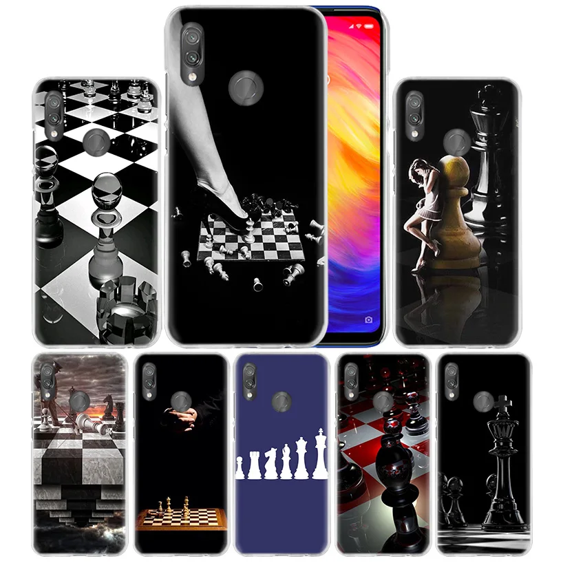 Черный и белый шахматный чехол для Xiaomi Redmi Note 7 K20 6 6A Pro Y3 7S 7A GO S2 5 mi Play A1 A2 8 lite Poco F1 жесткий чехол для телефона