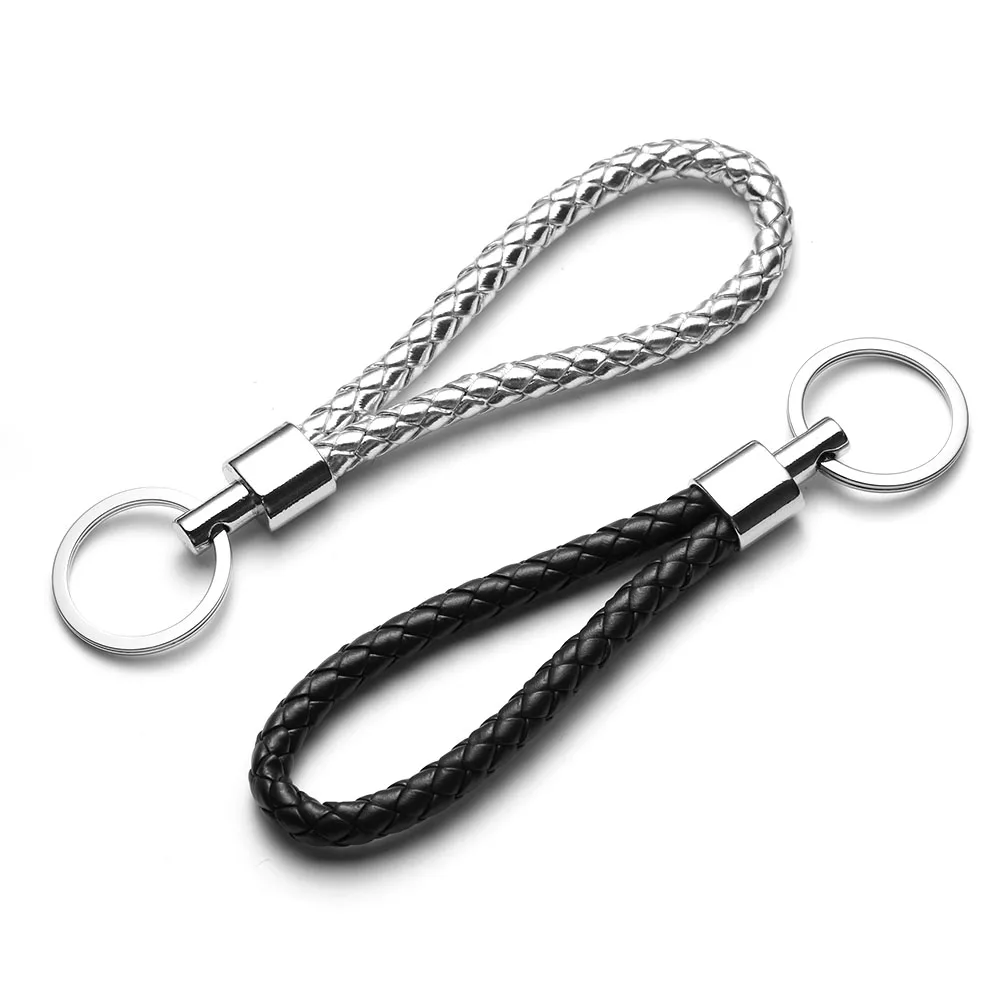 Брелок унисекс из плетеной кожи 1 шт. новый модный брелок для ключей