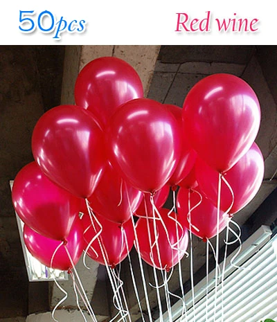 Red wine 50 шт./лот Свадебные латексные шары на день рождения 10 дюймов R love вечерние баллон из гелий мяч детские игрушки детские прозрачные красные золотые шары - Цвет: Red wine
