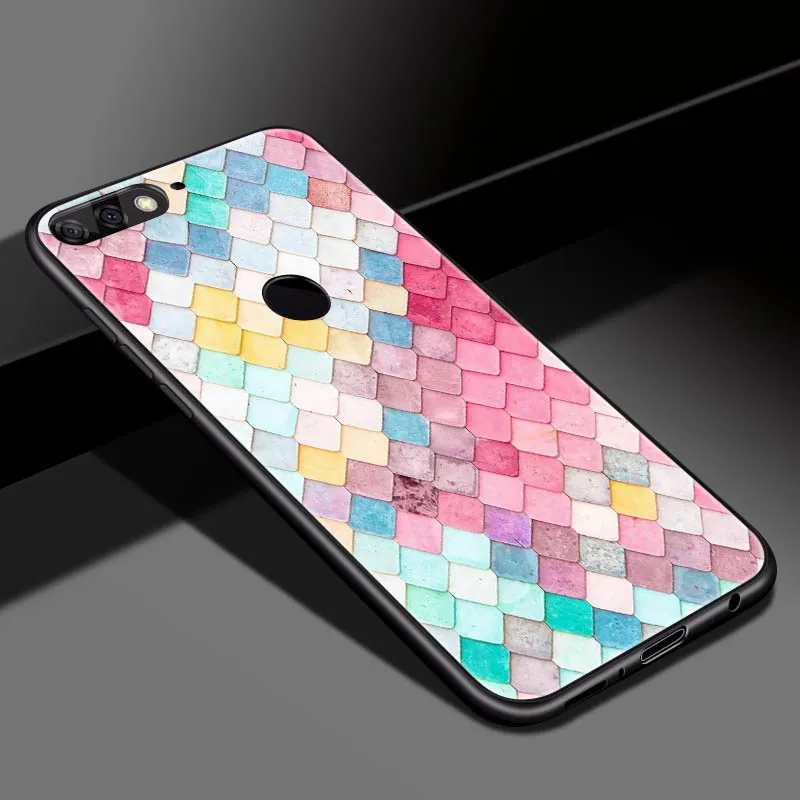 BLK-20 DIY фото настроить чехол для телефона Coque huawei Y9 закаленное стекло крышка для huawei y9 p20 pro honor 10 lite honor 8x max - Цвет: BLK-20