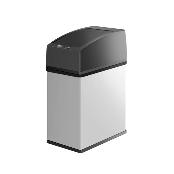 Geekinstyle 3L мини-мусорная корзина из нержавеющей стали, Бесконтактный автоматический автомобильный мусорный ящик, небольшой кухонный датчик, мусорный бак, настольный мусорный бак - Цвет: Gray