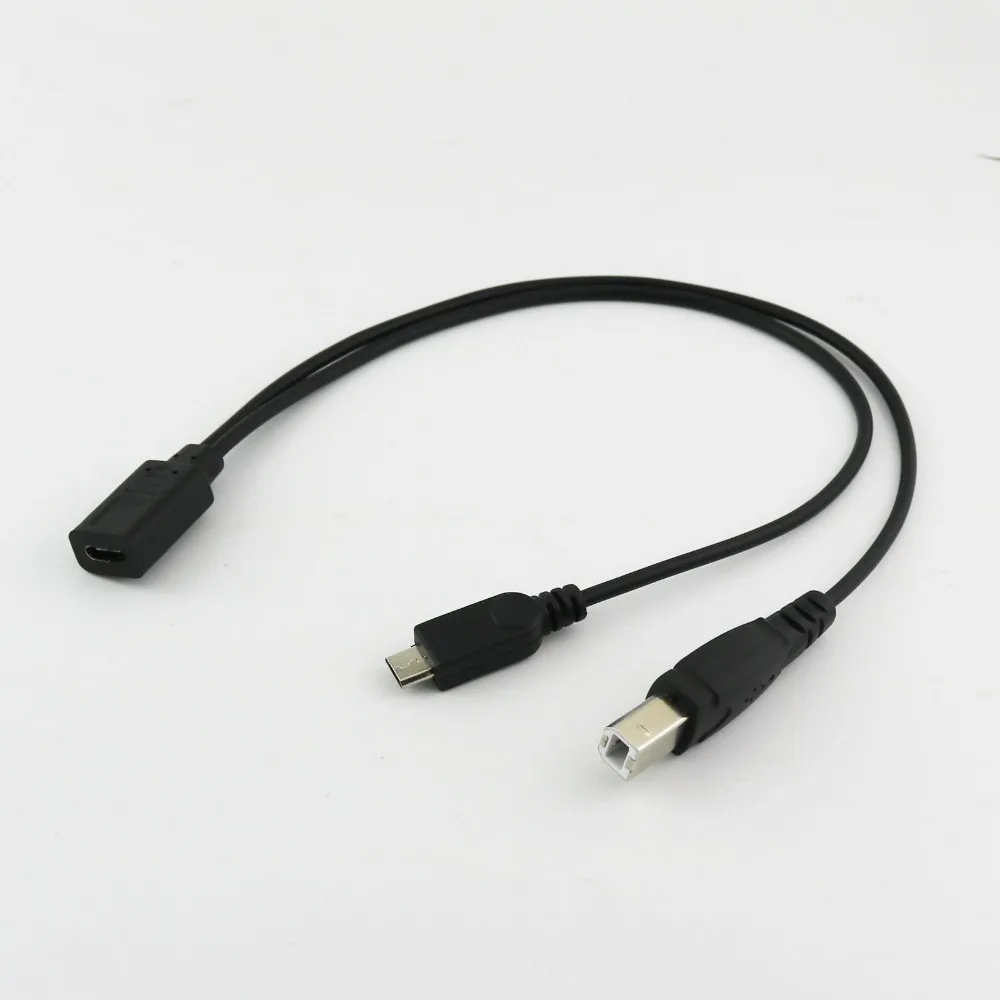 10x USB 3 1 Type C гнездовой к Micro Male и 2 0 B штекер для зарядки данных Y разветвитель