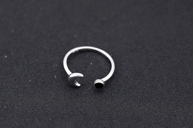 Панк Серебряный цвет луна кольца для женщин Рождественский подарок палец кольцо