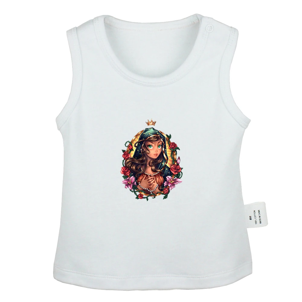 Retro Tattoo Girl Red hair change pinup Art Design Newborn Baby Tank Tops Toddler Vest Sleeveless Printing Infant Cotton Clothes |
