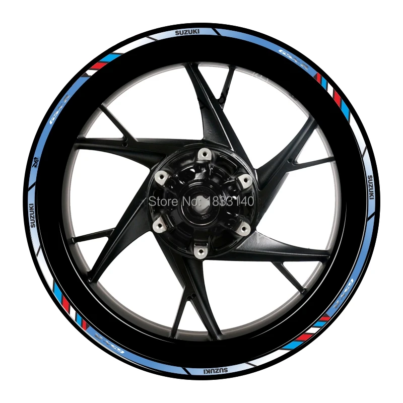 Новые светоотражающие наклейки, наклейки на колеса, набор для Suzuki GSX-R 1000 gsxr1000 обода в полоску gsxr ламинированные