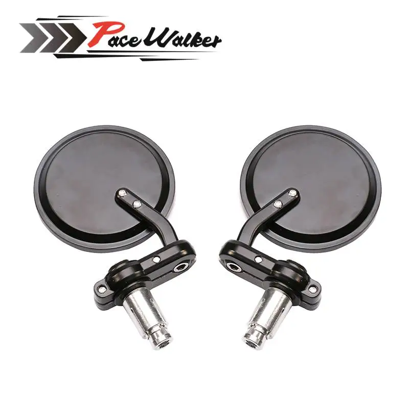 Бесплатная доставка Новый ЧПУ мотоцикл 3 &quotкруглый черный 7/8&quot Ручка Бар Конец