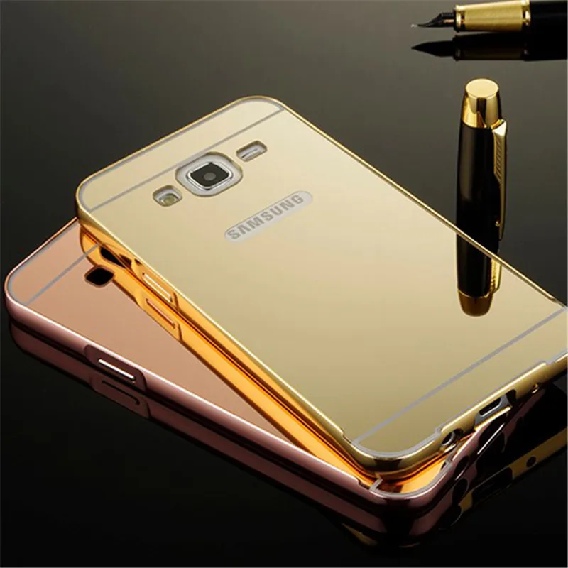 Роскошный Золотой Зеркальный Алюминиевый чехол для Samsung Galaxy J5 J7 J3 2016