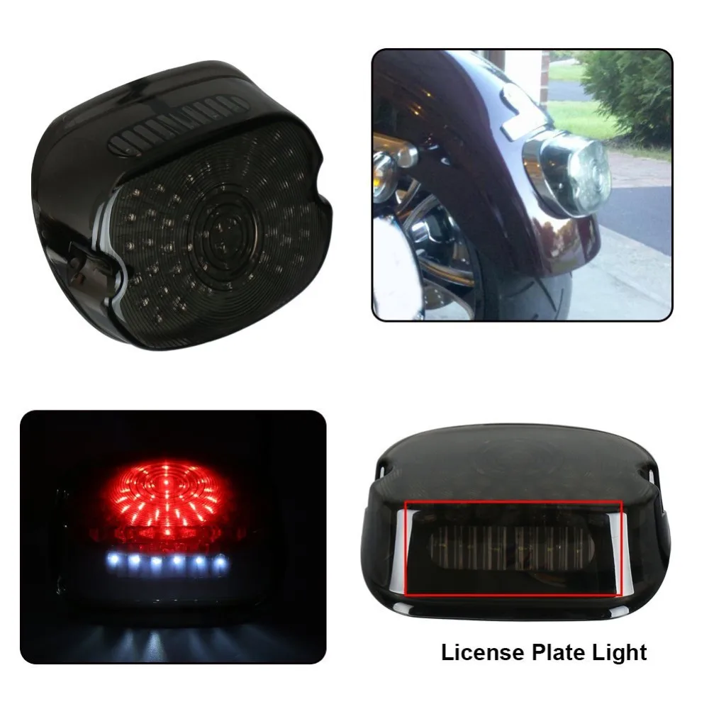 Красный 12В 30 Вт Aftermarket LED задний фонарь тормозной Свет Замена для мотоцикла Dyna FL