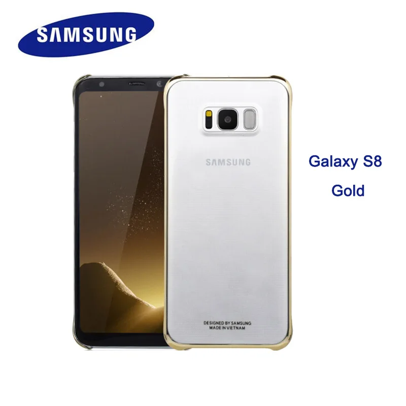 Бесплатно Gife samsung чехол для смартфона для Galaxy S8 анти-капля встроенная защита грязеотталкивающий прозрачный деловой чехол - Цвет: Golden