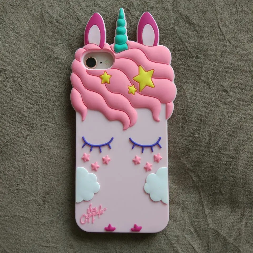 3D Fashion Cartoon Pink Unicorn Soft Silicone Case For Xiaomi Redmi 3 3S 3X 4A 4X Pro case for Note 4 4x phone |