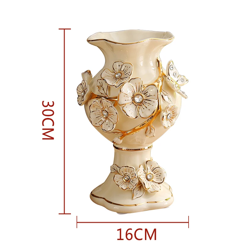 

European style luxury decoration ceramic vase living room TV cabinet table decoration wedding gift