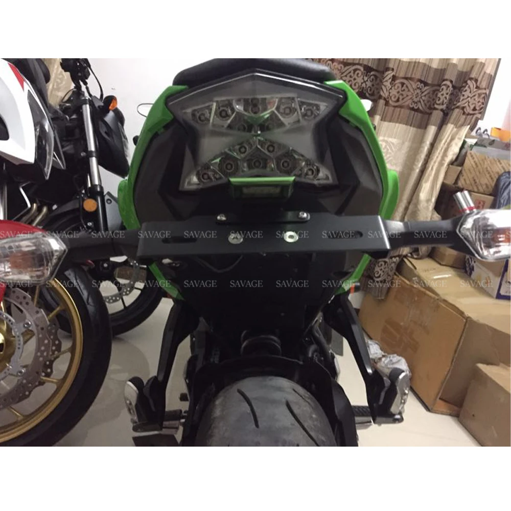Держатель номерного знака светодиодный светильник для KAWASAKI Z650 NINJA 650 аксессуары для мотоциклов ХВОСТ Tidy Fender Eliminator CNC