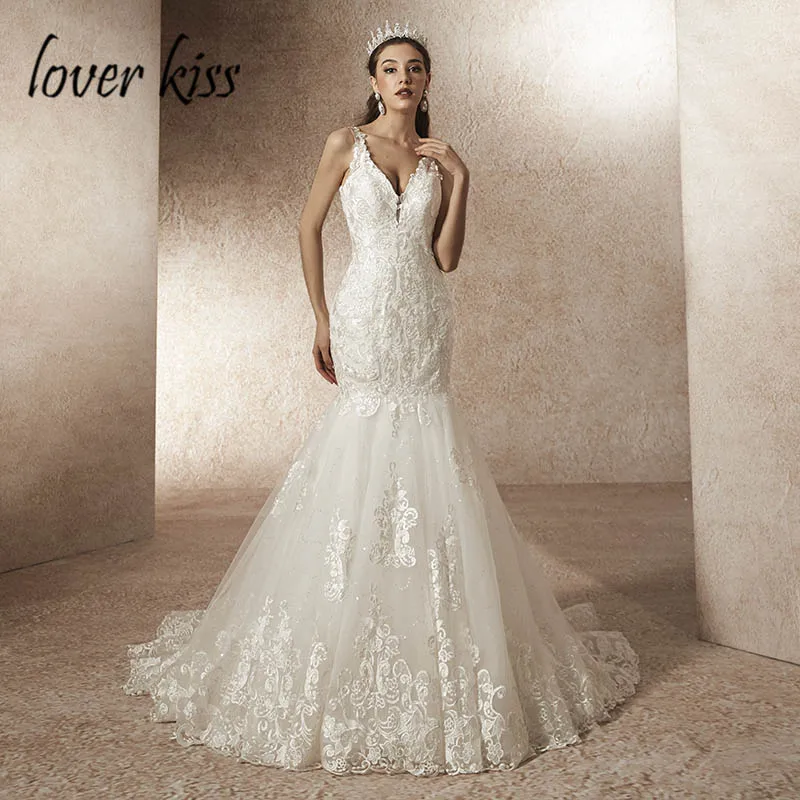 Любовник поцелуй русалки Vestidos De Noiva Элегантное свадебное платье 2021 кружевное с
