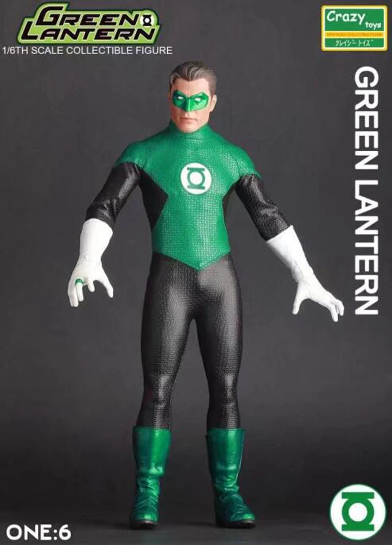 Сумасшедшие игрушки 1:6 Зеленый Фонарь вариант BJD ПВХ фигурка Параллакс Hal