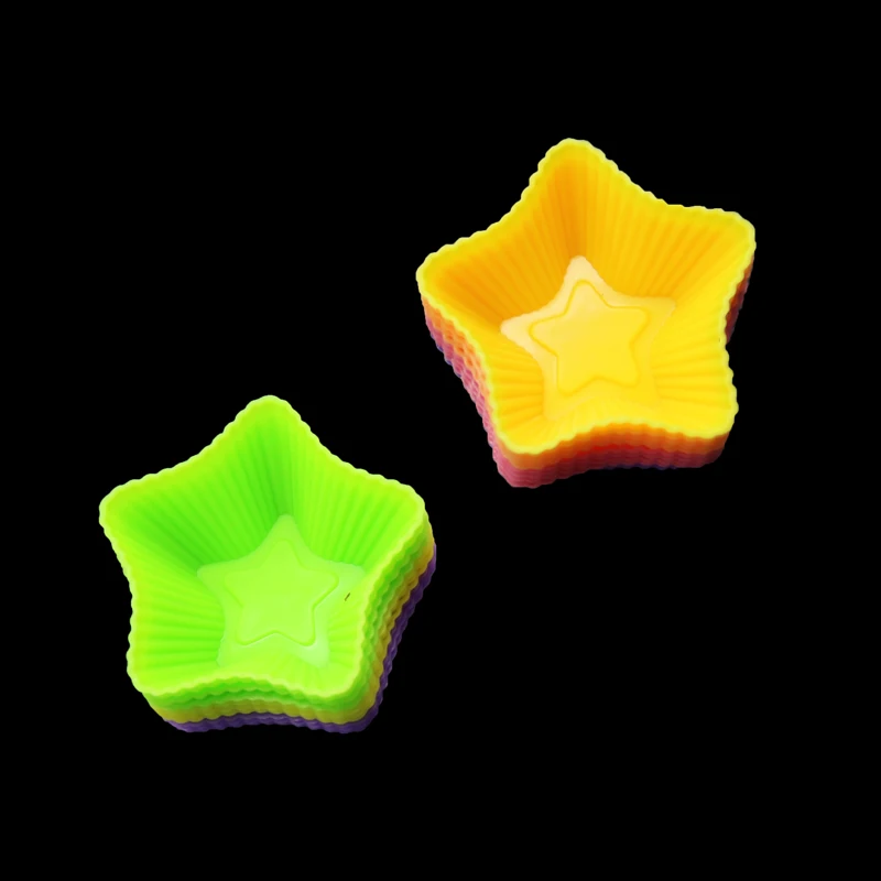 4 шт. пентаграмма Силиконовая Форма Маффин кекс Лайнер выпечки Торты шоколадное