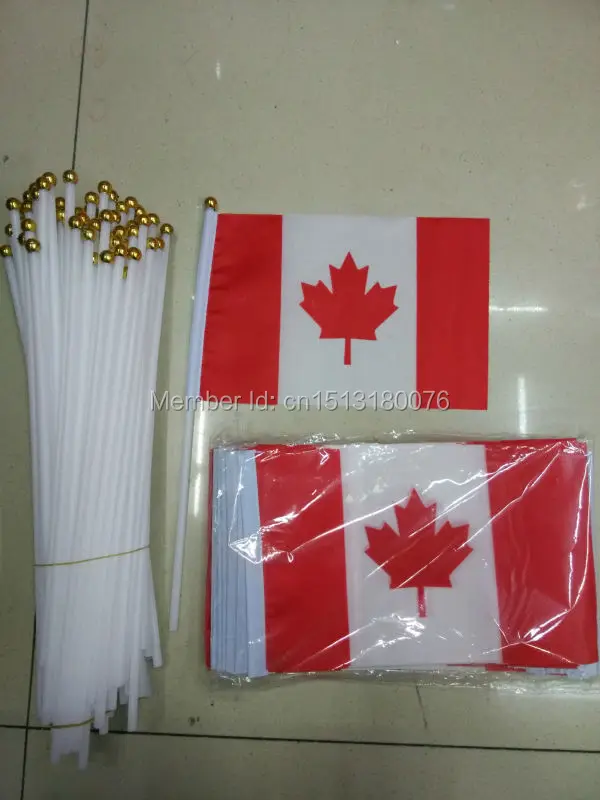 100 шт./лот рекламная акция оптовая продажа allSm Канада ручной Мах Национальный флаг