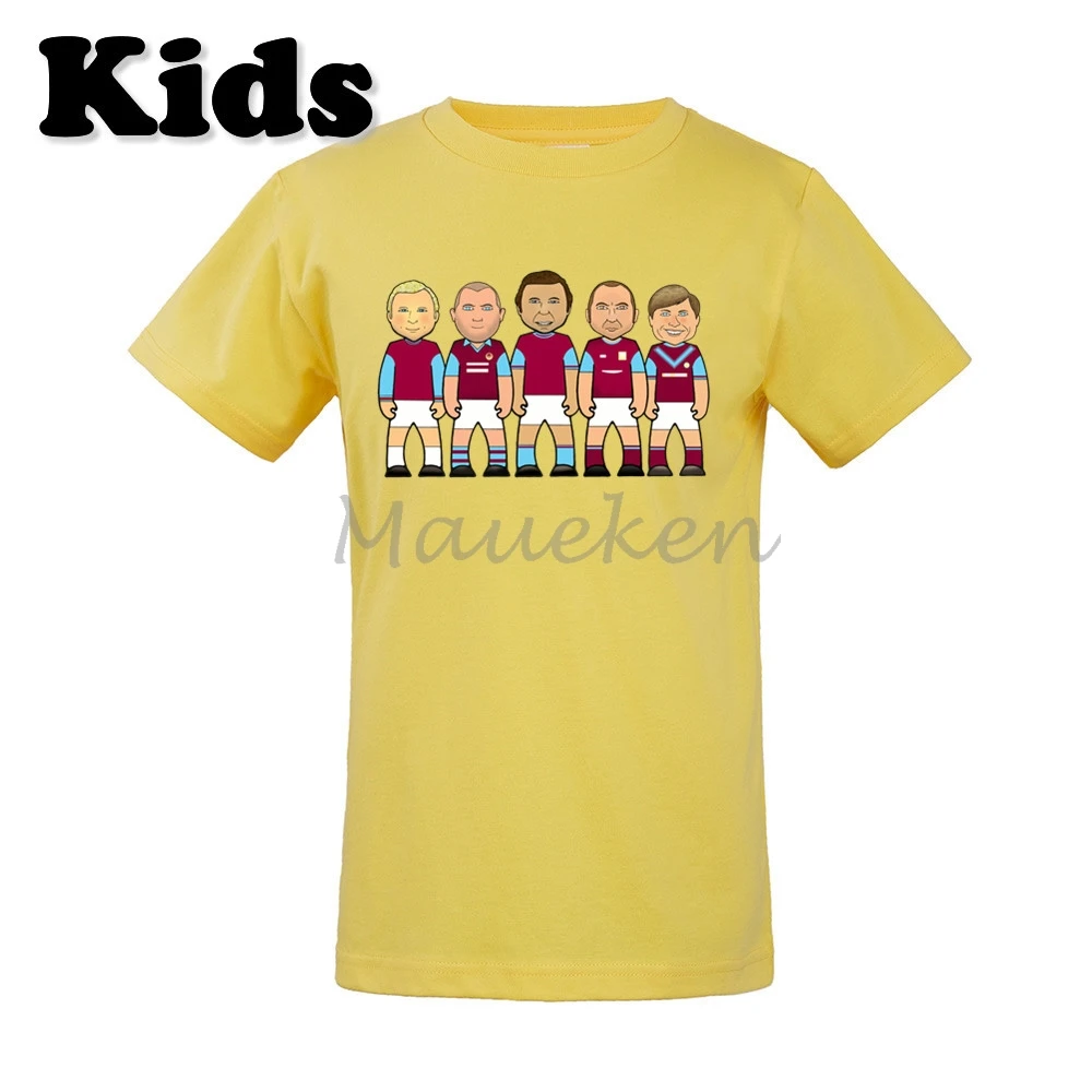 Детская футболка с надписью West legend Bobby Moore Tony Cottee Paolo Ham Di Canio Billy Bonds Trevor Brooking Julian Dicks