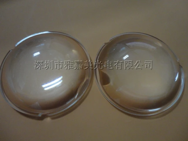 Оптический стеклянный объектив диаметром 75 мм с двумя выемками плоско выпуклая