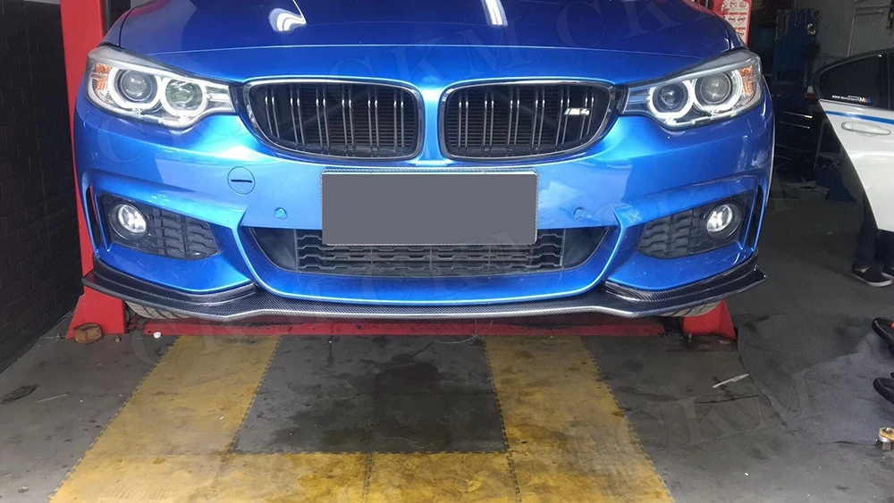 Неокрашенный передний бампер из углеродного волокна и ФАП спойлер для 4 серии BMW