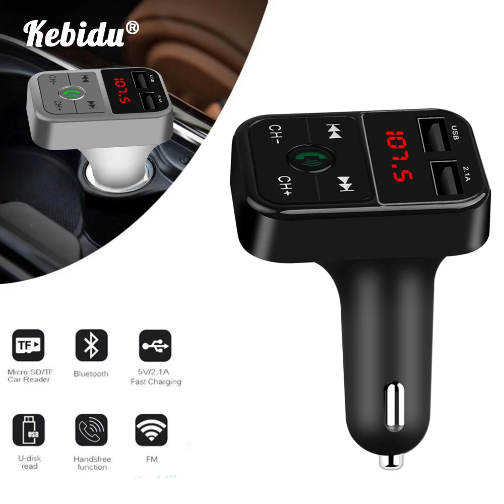 Kebidu беспроводной Bluetooth телефон зарядное устройство fm LCD MP3 передатчик игрока USB