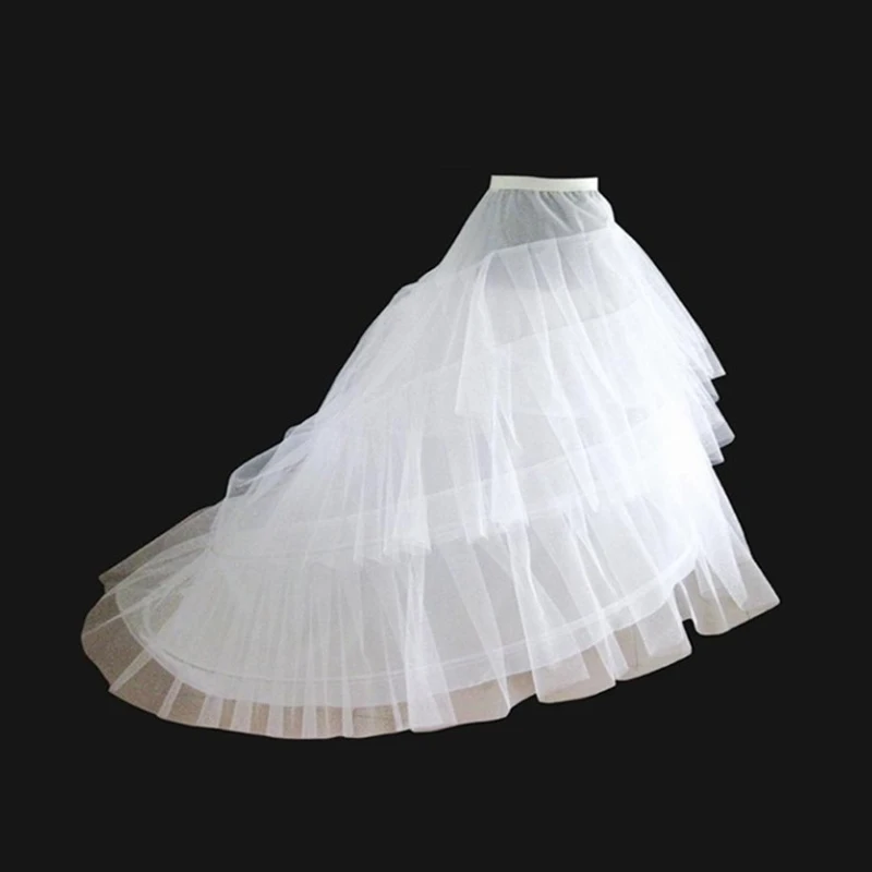 

Недорогое свадебное платье юпон корт поезд кринолин скольжения нижняя юбка для А-силуэта свадебное платье 3 слоя Свадебные аксессуары
