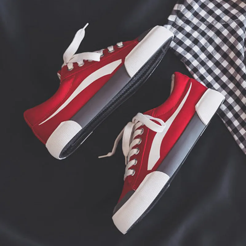 Женская парусиновая обувь Летние удобные кроссовки на шнурках Tenis Feminino