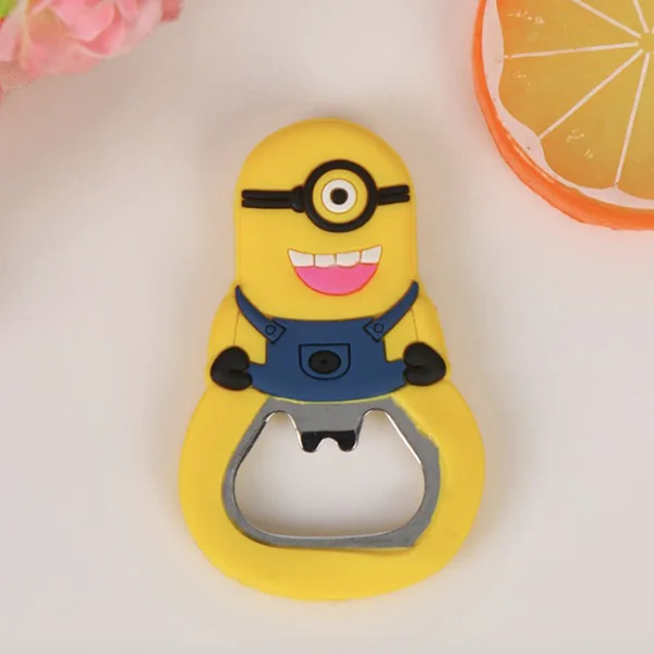 M Kawaii креативные дети мультфильм многофункциональная силиконовая Милая бутылка из нержавеющей стали магниты открывалка для пива стикер для холодильника кухонный инструмент - Цвет: M