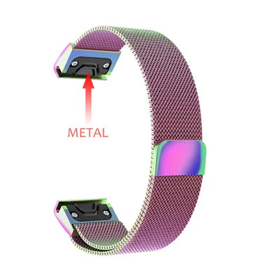 Color 26 22 20 мм Quick Release Easy Fit миланские часы наручные ремешок для Garmin Fenix 5X5 5S 3 3HR S60 D2 Mk1 Смарт-часы для мужчин - Цвет: Color