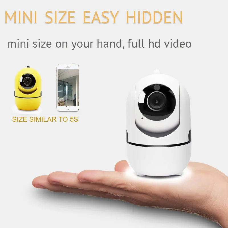 Мини Беспроводной Камера 2mp SD Карты Wi Fi IP PTZ 1080 P Full HD P2P Обнаружение движения