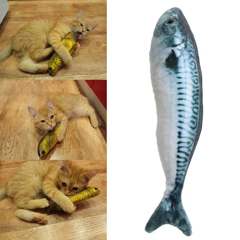 Горячая интерактивная игрушка для кошек кошачья мята Play Fish плюшевые игрушки в