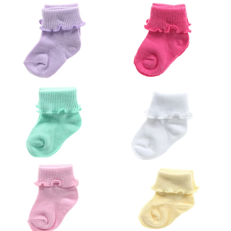 Новые детские носки удобные для девочек весенне осенние кружевные Короткие