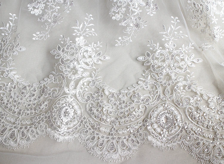 Тюль с вышивкой и блестками для свадебных платьев|fabric for|fabric for weddingfabrics wedding gowns |