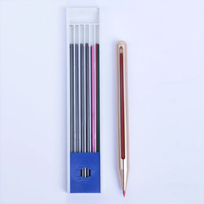 1pcs golden EDC портативный автоматический карандаш многофункциональный аэрокосмический алюминиевый сплав интегрированная ручка карандаш для улицы инструменты высокого качества - Цвет: 1pcs golden