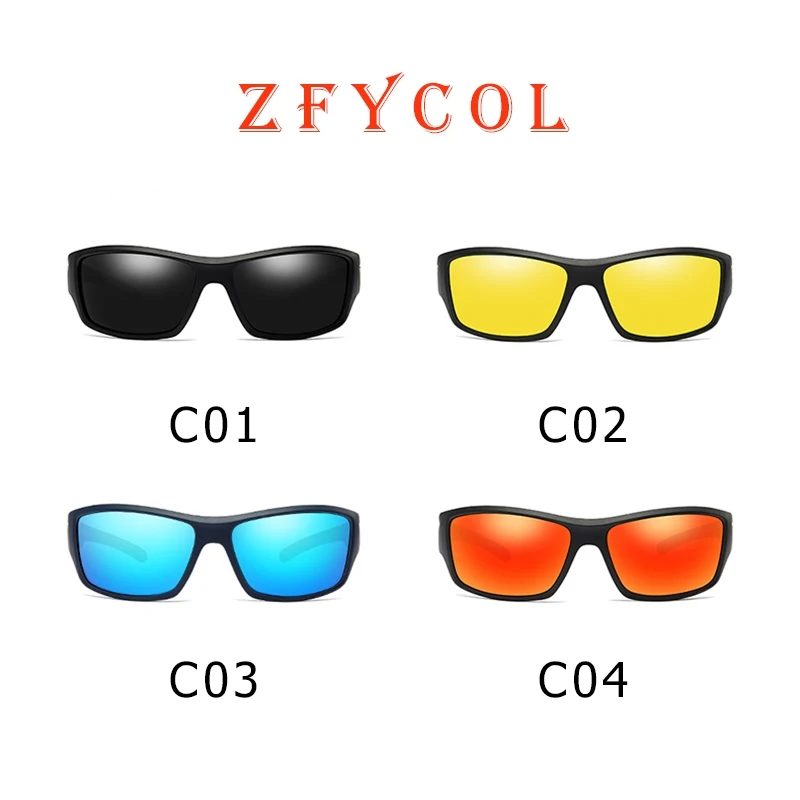 ZFYCOL New Brand Fashion Polarized Sunglasses Men TR90 Frame Travel Night Vision Sun Glasses For Male Driving Golfing Eyewear | Аксессуары