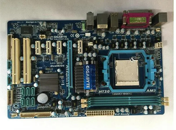 Используется 770 AM3 материнская плата для Gigabyte GA-770T-D3L 770T-D3L DDR3 разъем AM3 Gigabit Ethernet