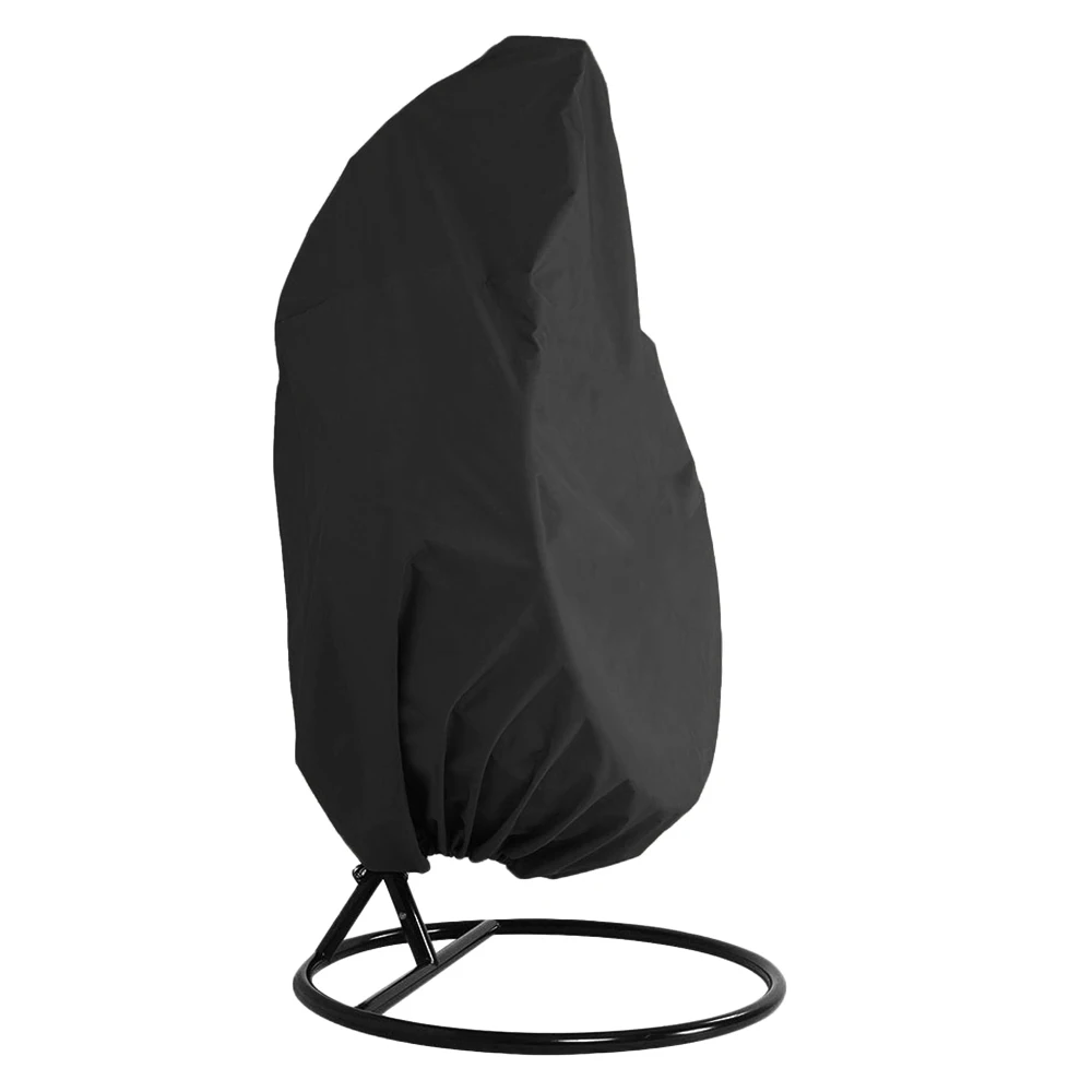 Черный Анти-УФ водонепроницаемый ротанг качели Патио Сад переплетение Висячие яйцо стул чехол для сиденья плетеные качели чехол для сиденья домашний подвесной Органайзер - Цвет: Черный