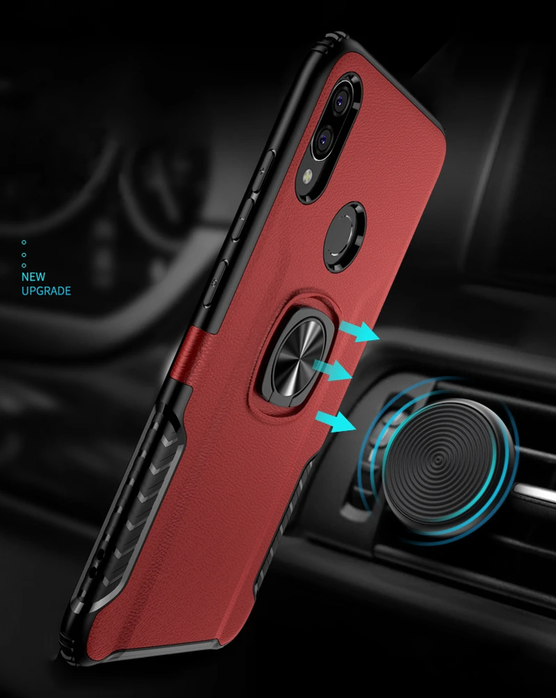 Противоударный защитный чехол для Xiaomi Redmi Note 7 Pro 4 X 4X Note 6 5 Pro, Гибридный Металлический Чехол-подставка с кольцом для Redmi Note7 Pro, чехол s